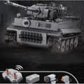 Miniatyrbild 4 av 4: C61071 Tigertank från andra världskriget Elektrisk fjärrkontroll Bilbyggstenar monterade små partiklar Pojke