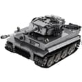 Miniatyrbild 1 av 4: C61071 Tigertank från andra världskriget Elektrisk fjärrkontroll Bilbyggstenar monterade små partiklar Pojke