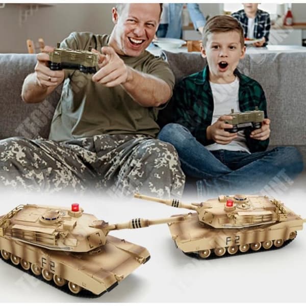 TD® Simulation 2.4G fjärrkontroll strid stor tank ljud programmerbart torn rotation militär modell torn rotationsljud