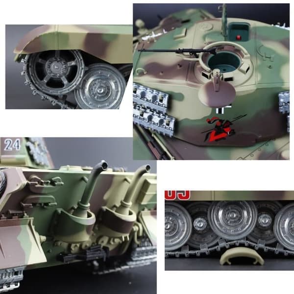 RC Tank - LCC - KING TIGER TANKS - Metall - 2,4Ghz - Funktionella navigationsljus