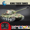Miniatyrbild 1 av 4: RC Tank - LCC - KING TIGER TANKS - Metall - 2,4Ghz - Funktionella navigationsljus