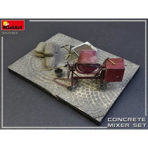 MiniArt - Diorama-set med Betongblandare 1/35 Miniart 35593 Modelltank Promo - Ref : 8871