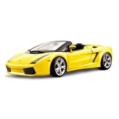 Skalmodell - Lamborghini Gallardo Spyder - BBURAGO - Skala 1/18 - Gul