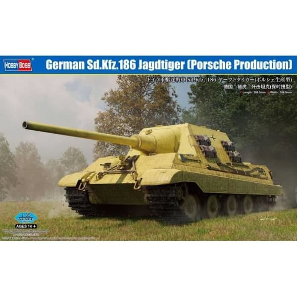 Tankmodell - HOBBY BOSS - Tyska Sd.kfz.186 Jagdtiger (Porsche Production) - 1/35:e - Kampanj
