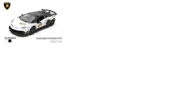 MSZ Die-cast model Lamborghini SVJ, scale 1:24