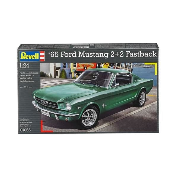 Revell Ag (Tyskland) Revell modellbil 1:24 1965 Ford Mustang 2 + 2 Fastback 1:24 Reproduktion, nivå 4, Co