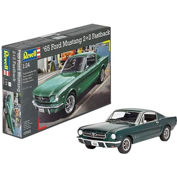 Revell Ag (Tyskland) Revell modellbil 1:24 1965 Ford Mustang 2 + 2 Fastback 1:24 Reproduktion, nivå 4, Co