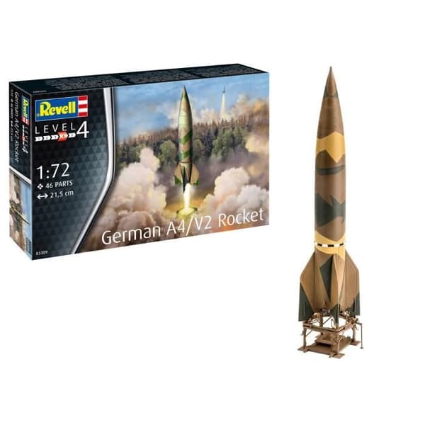 Militär raketmodell - REVELL - Tysk A4/V2 raket - 46 delar - skala 1/72