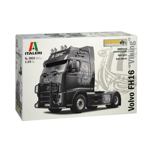 Lastbilsmäklare - VOLVO - FH16 Viking - Svart - Skala 1/24 - Att montera och måla