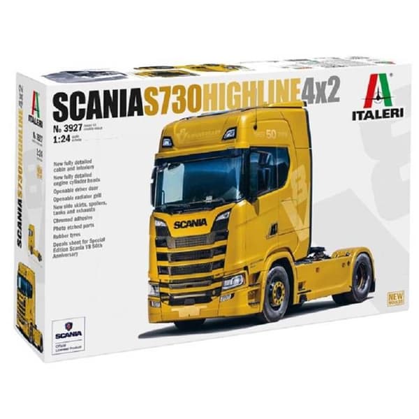 ITALERI - Modell Lastbil Scania S730 Highline 4x2 Italeri 3927 1/24 Modell Char Promo - Ref : 12976