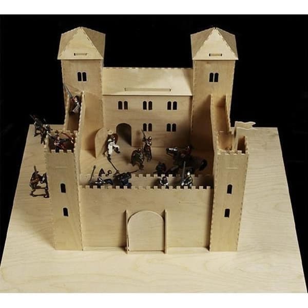 Medeltida träslott att bygga och dekorera - Ritterburg - 50 x 53 x 42 cm