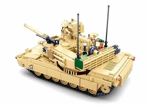 Sluban - M38-B0892 - Modell Bricks-M1A2 Sep V2 Abrams Main Battle Tank 781st, , Flerfärgad