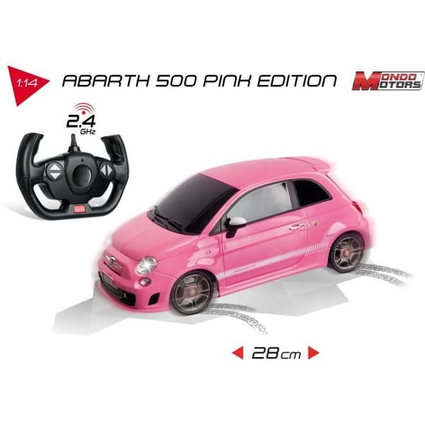 MONDO MOTORS - Radiostyrt fordon - Ljuseffekter - Fiat Abarth 500 - Bil - 1:14:e skala