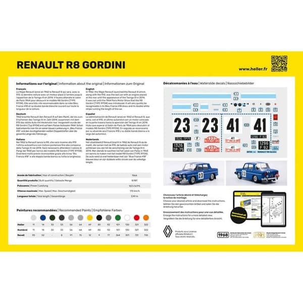 Maquette bil: Renault R8 Gordini