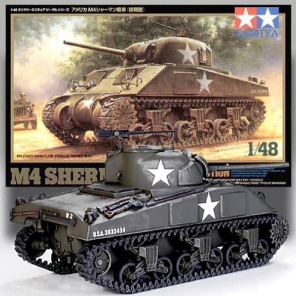 TAMIYA - Modell M4 Sherman Tidig Produktion |tamiya|32505| 1:48 Modell Char Promo - Ref: 12466