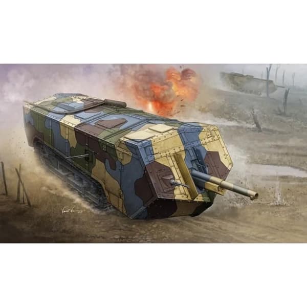 Militärmodell - Saint Chamond - Medium - 1/35 - Plast - Foto utskärning