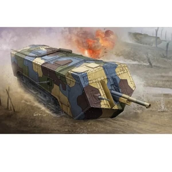 Militärmodell - Saint Chamond - Medium - 1/35 - Plast - Foto utskärning