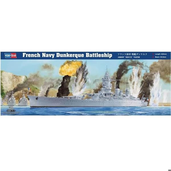Modellsats Brittiskt krigsskepp Dunkirk - HOBBY BOSS - 800+ stycken - Grå