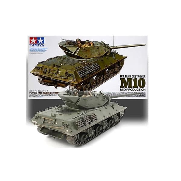 Modellsats - TAMIYA - U.S. Tank Destroyer M10 - Unik färg - 1:35 - Interiör