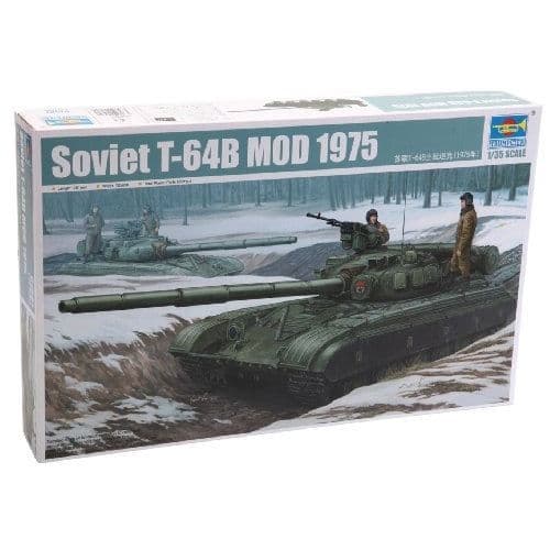 Sovjetisk T-64 huvudstridsvagn modell mod.1975 (plast) - Trumpetare - skala 1/35 - Leksak