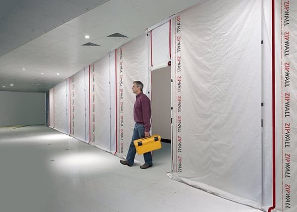 Zipwall - ZF2 - Återanvändbar ZipFast barriärpanel för dammskydd, 75-nbspcm