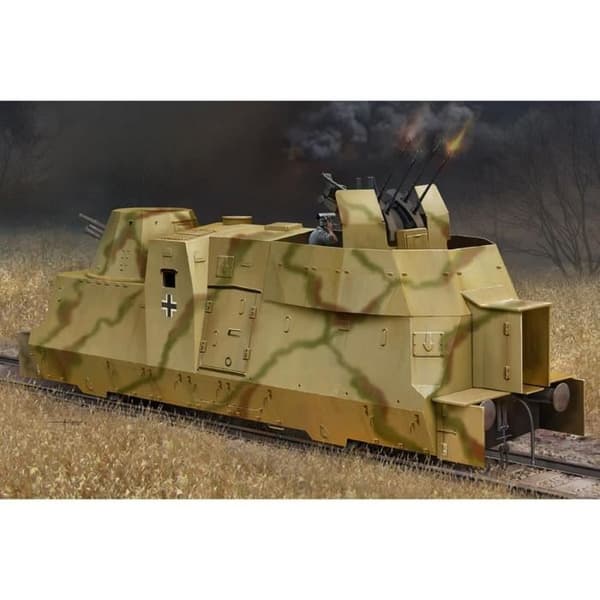 Militärfordonsmodell - HOBBY BOSS - Tysk pansarvagn BP42 - 1/72 - Plast - Grå