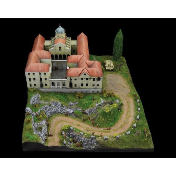 Maquette Diorama - Italeri - Montecassino Abbey 1944 - 1:72 - Barn 14 år och uppåt - Trä och plast