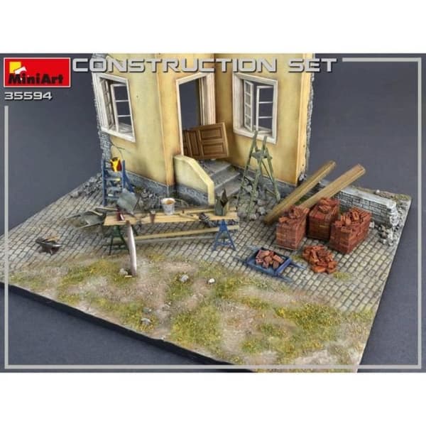 Diorama modell - MiniArt - Byggsats - Betongblandare - Plast - Att montera själv
