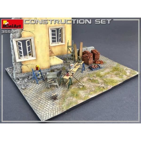 Diorama modell - MiniArt - Byggsats - Betongblandare - Plast - Att montera själv