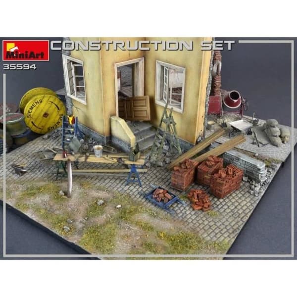 Diorama modell - MiniArt - Byggsats - Betongblandare - Plast - Att montera själv