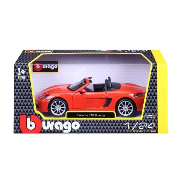BBURAGO Porsche 718 Boxter 1/24 Skala Bil - Orange