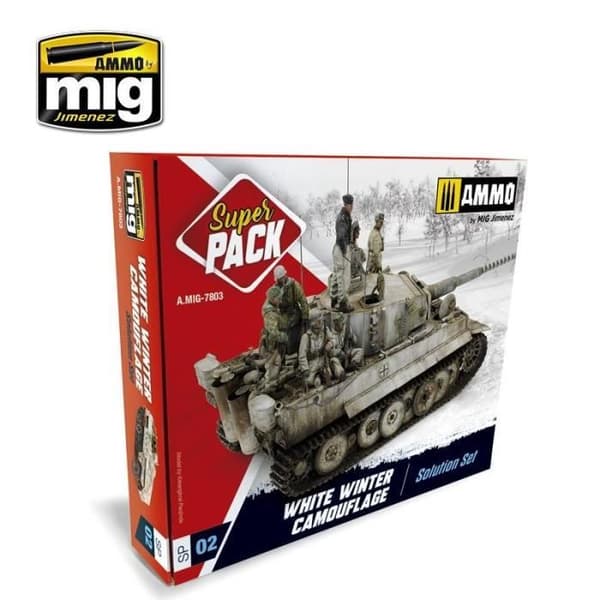 Char Promo Model - AMMO by mig Jimenez - Super Pack White Winter Camouflage - Ref: 13505