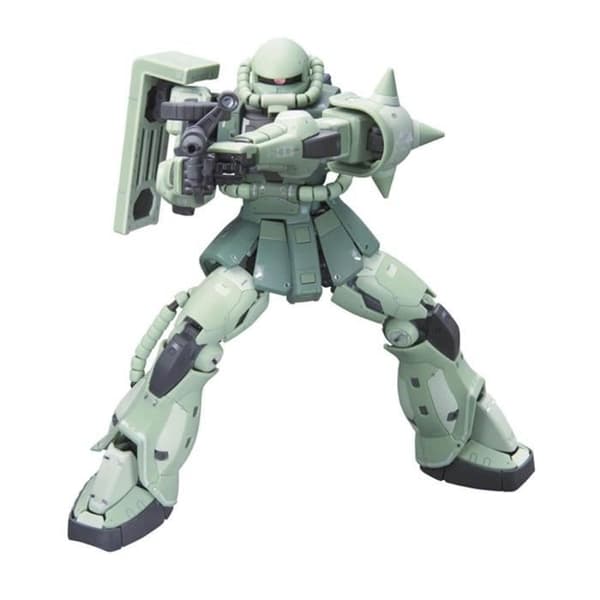 Gundam Model Kit - Bandai Hobby - 04 MS-06F Zaku II Gunpla RG 1/144 - Vit - Barn - Plast