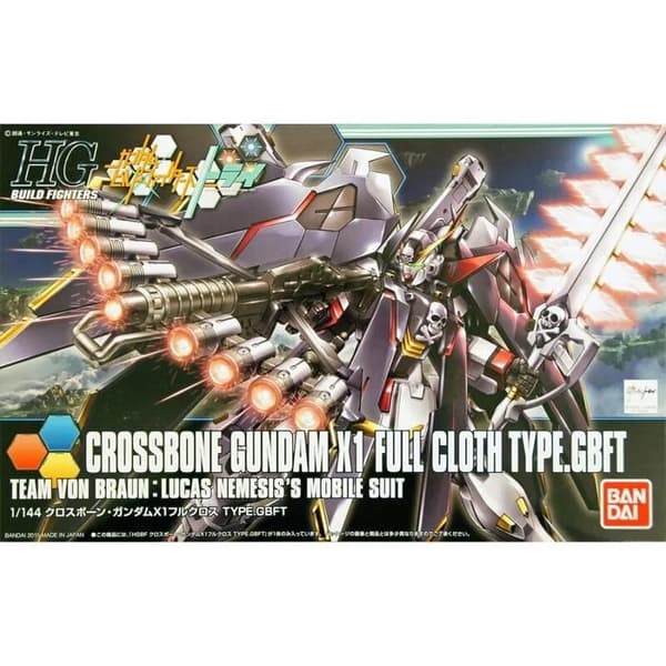 Gundam Model Kit - Crossbone Gundam X1 Full Cloth Ver Gbf Gunpla HG 035 1/144 13cm