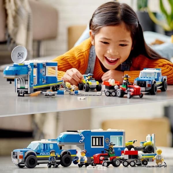 LEGO 60315 City Police Mobile Command Truck, polisminifigurer, traktorleksak, pojkar och flickor från 6 år och uppåt