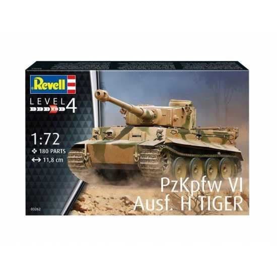 Militärmodell - PzKpfw VI Ausf. H TIGER - 1/72 - Plast - Grå - För vuxna från 12 år