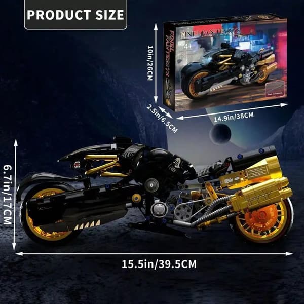 Motorcykelmodell, 1388 delar, plastmaterial, CE-certifierad,10248 1388ST