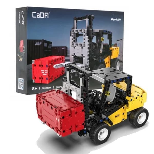 Cada C65002W Lyftblocks Gaffeltruck med container 388 bitar