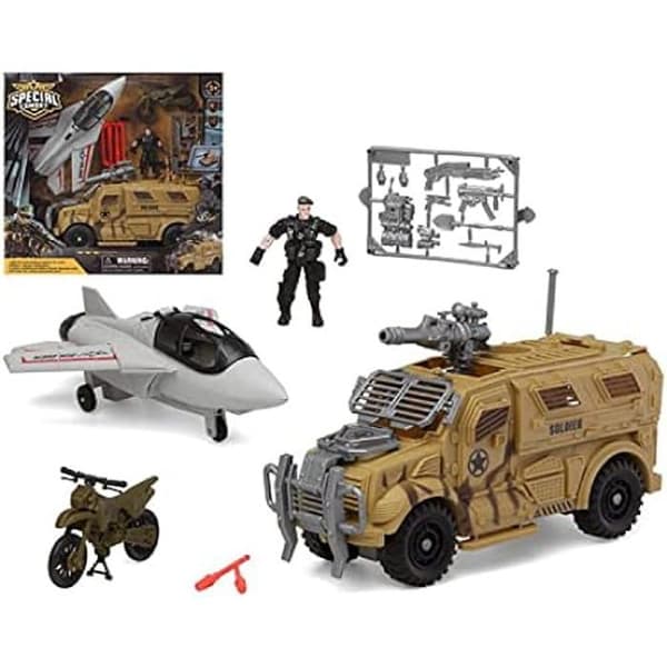 Militärfordonsset - BigBuy Kids - Vit och flerfärgad - För barn från 3 år och uppåt