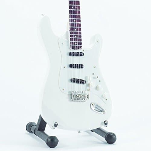 Mini guitar: Deep Purple - Ritchie Blackmore- Fender Stratocaster White