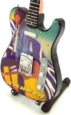 Mini guitar: Status Quo - Tribute - Rick Parfitt