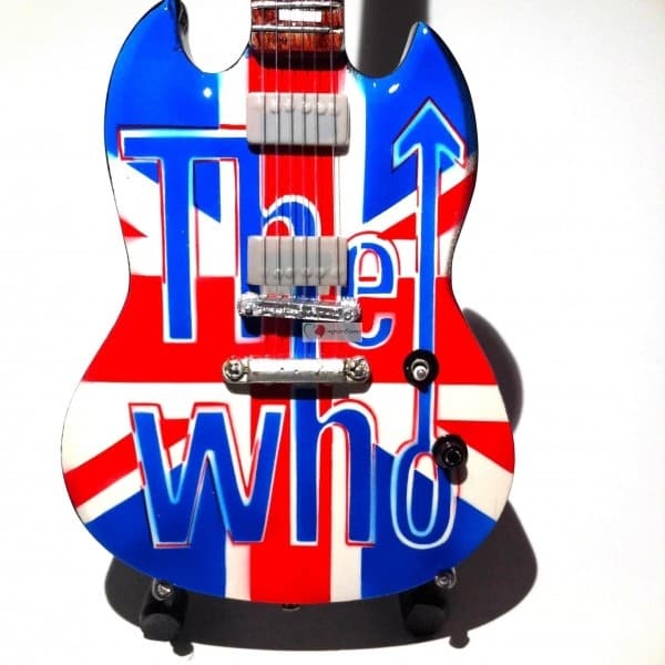 Mini guitar: The Who - Tribute - Union Jack
