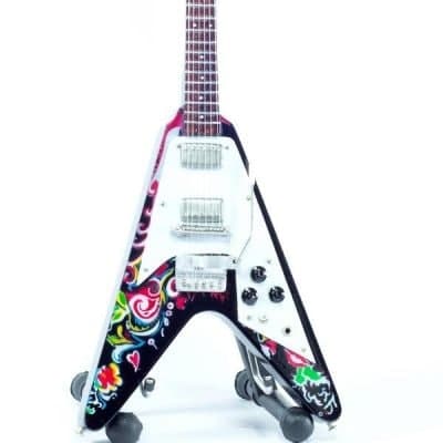 Mini guitar: Jimi Hendrix -Gibson Flying V - Psychedelic Flower