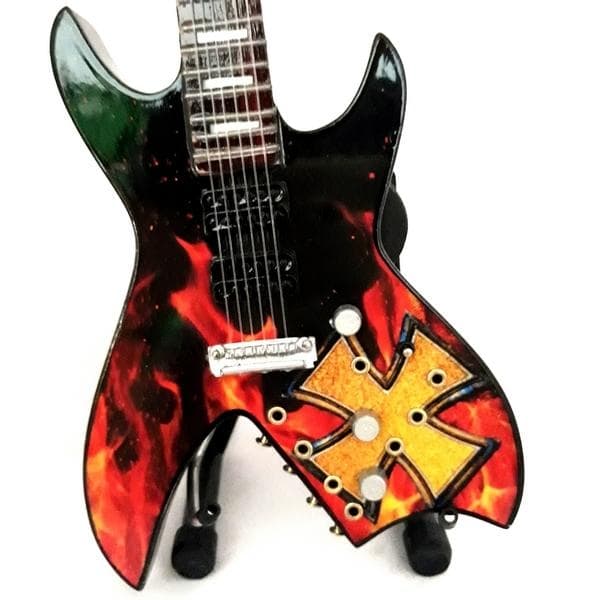 Mini guitar: Metallica - James Hetfield - Brown Cross