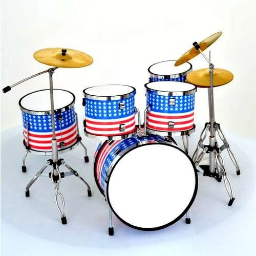 Mini Drum Set: 'USA Flag'