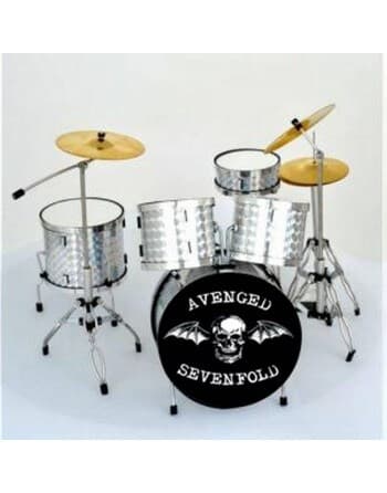 Mini Drum Set: Avenged Sevenfold - Silver/Chrome