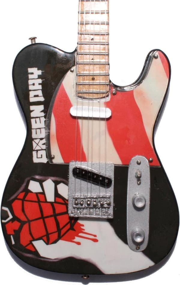 Mini guitar: Green Day - Tribute  - Fender Stratocaster