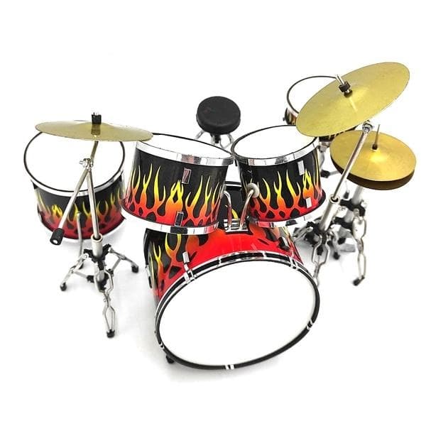 Mini Drum Set: 'Flames' (Obs! No toy for kids!)