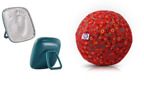 Akcija! Baby Art Hello Baby Galactic Green komplekts mazuļa pēdiņas/rociņas nospieduma izveidošanai + Bubabloon balons ar pārvalku, sarkans