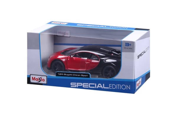 Model kompozytowy Bugatti Chiron sport czarno-czerwony